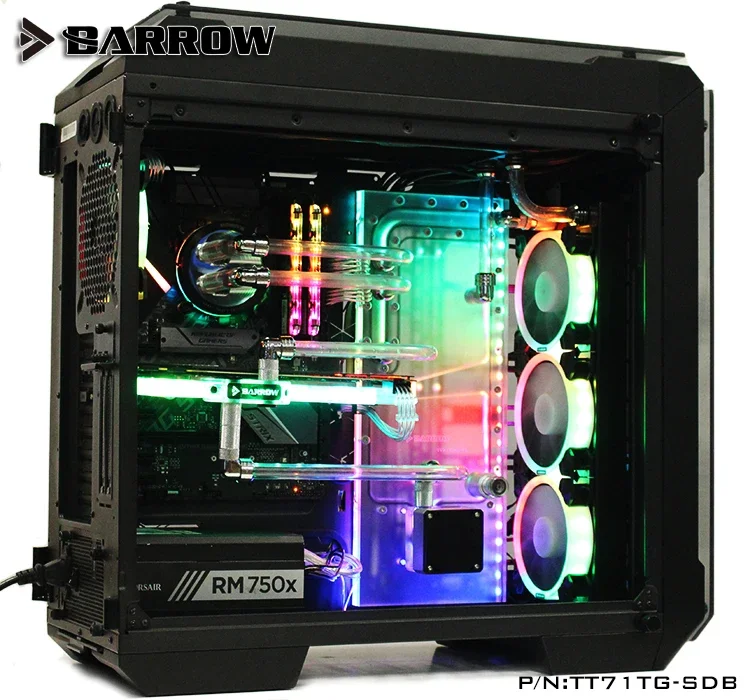 Barrow TT71TG-SDB V1, Case Distro Plate For TT View 71 TG for Intel CPU Water Block & Single / Dual GPU Buildings