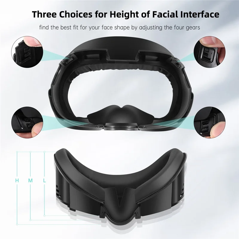 For Meta Quest3 Blackout Widened Breathable Mask Telescopic Adjustment Replacement Bracket Mask Accessories-Y18A