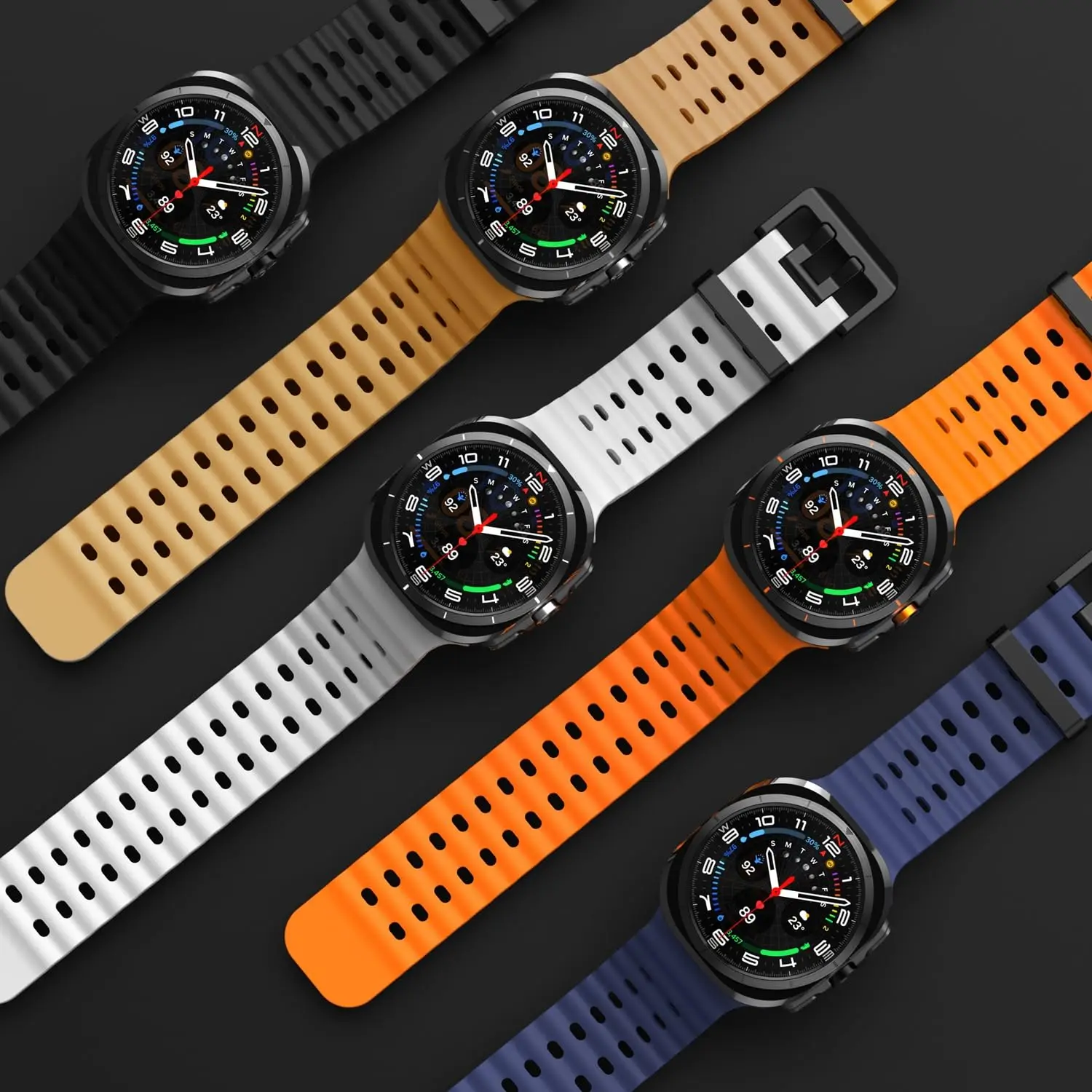 Uhrenarmband für Samsung Galaxy Watch 7 8 Ultra Ersatz-Gummiarmband für Samsung Galaxy Watch8 Zubehör – Detail 2