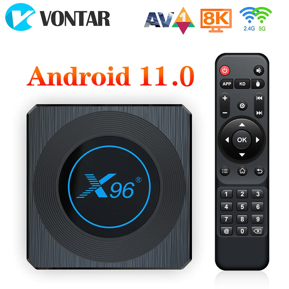 VONTAR X96 X4 Amlogic S905X4 Smart RGB Light TV Box Android 11 4GB 64GB 32GB 2GB 16GB Wifi  Media Player TVBOX 8K Set top box