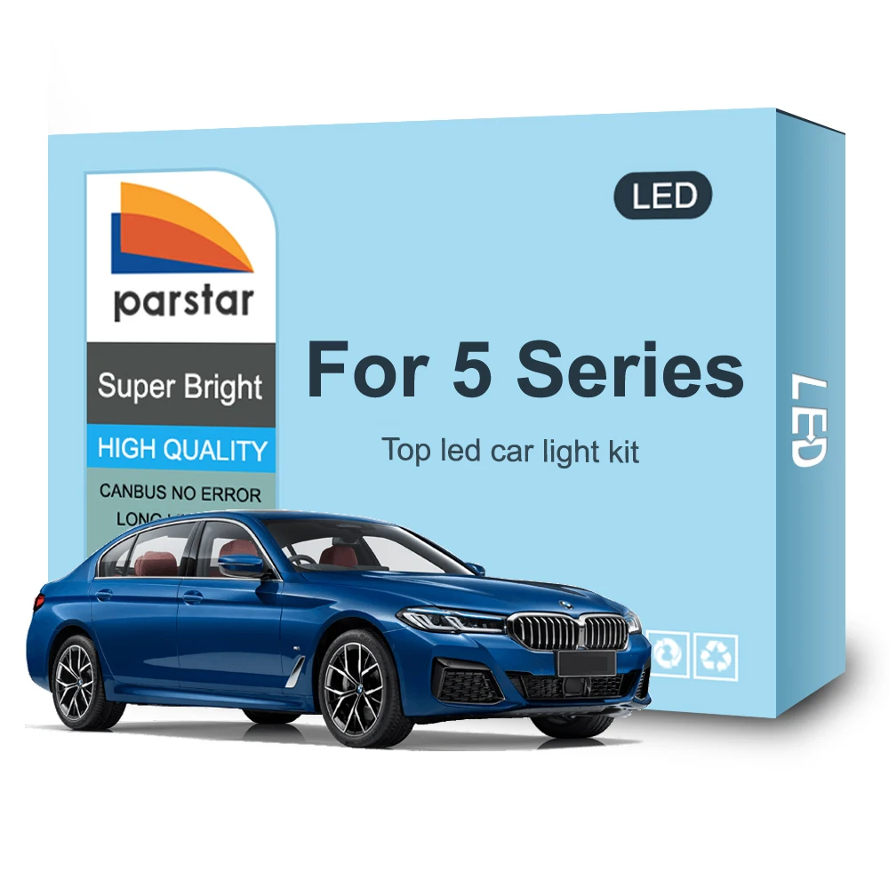 Parstar LED Interior Light Lamp Kit For BMW 5 Series E39 E60 E61 F10 F11 Canbus Vehicle Indoor Bulb Dome Reading Trunk No Error