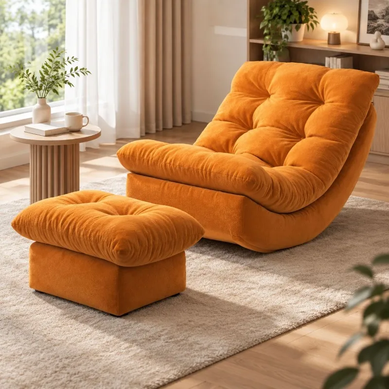 Leisure rocking chair Small apartment single sofa, comfortable lunch break in the bedroom, comfortable sedentary recliner