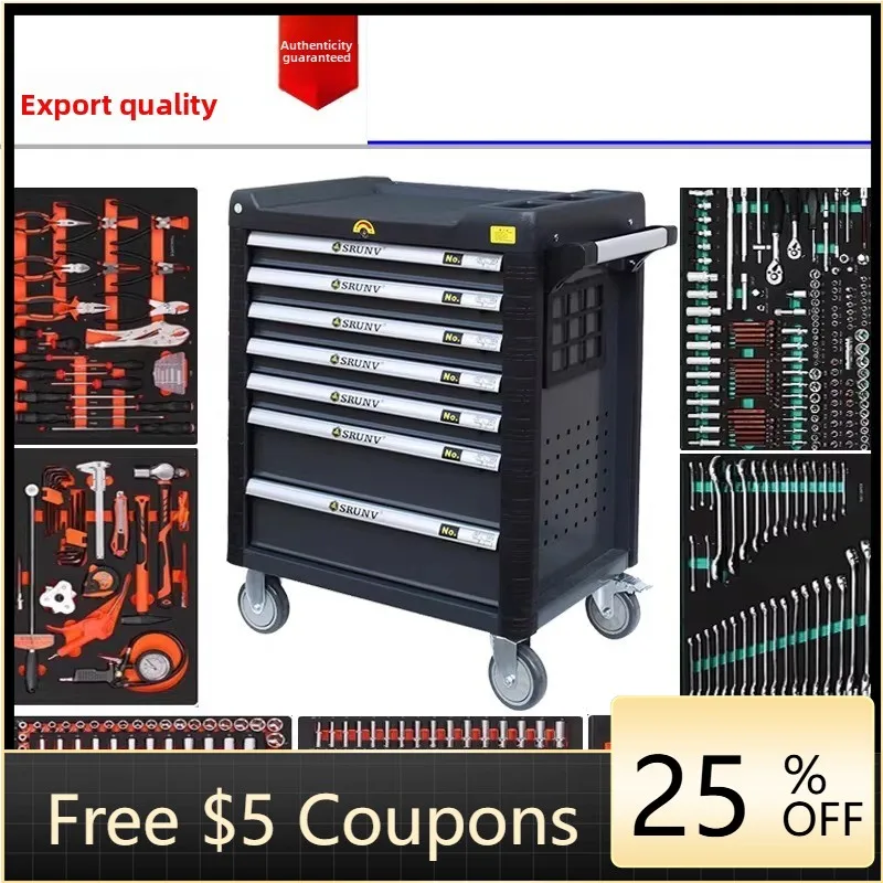 

O3-17 Auto Repair Workshop Mobile Tool Car Auto Repair Toolbox Daquan Set Industrial Grade Drawer Cabinet Heavy Duty