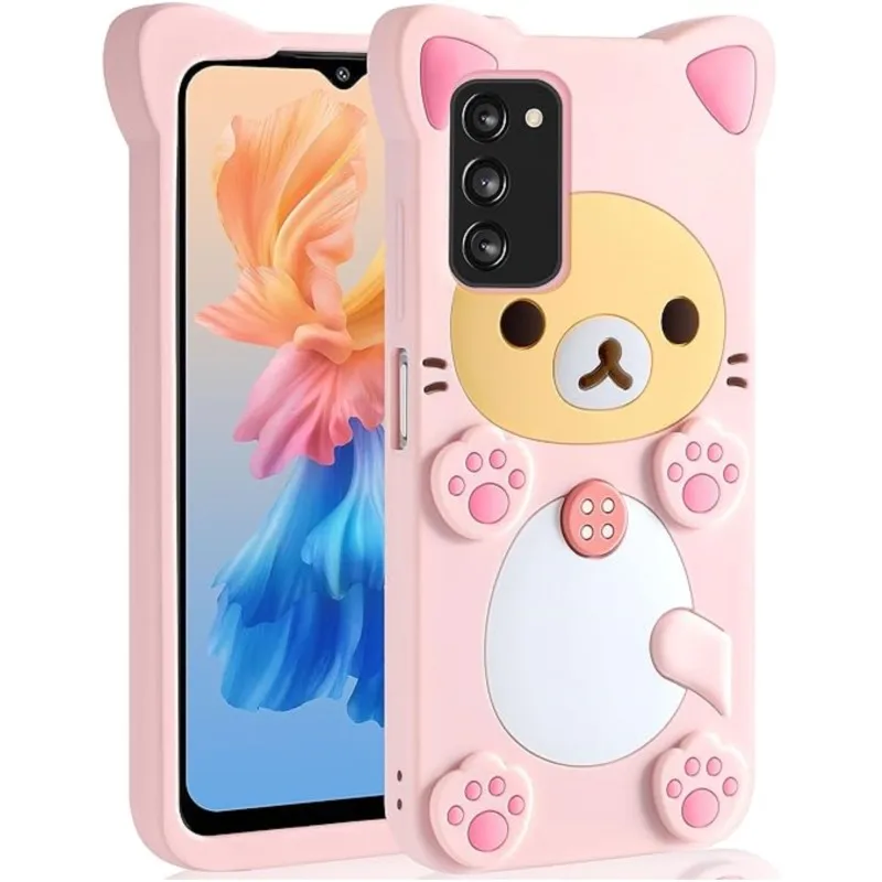 Rilakkuma Cat Bear For Samsung Galaxy A15 A14 A53 A54 S20 FE S22 S23 S24 Plus Silicone Soft Cover Case