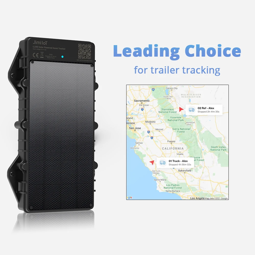 JIMIMAX LL303 Solar Tracker 4G GPS Vehicle Locator Bluetooth Tracking Device 10000Mah Charged Battery Remote Control Alarm APP
