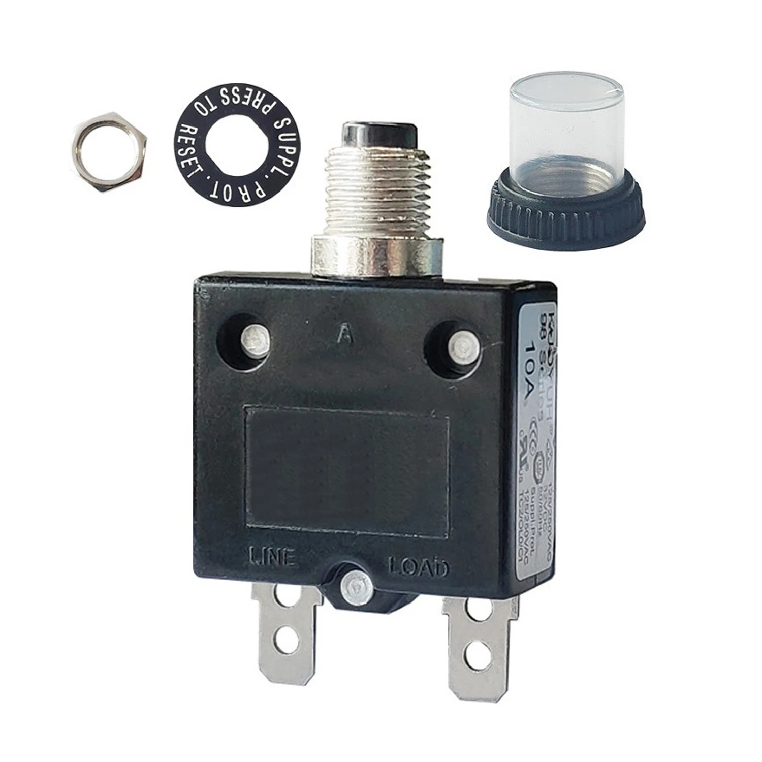 ABILKEEN Reset Thermal Overload Switch 5A 10A 15A 20A 25A 30A 35A 40A 50A Overload Protection Circuit Breaker Overload Protector