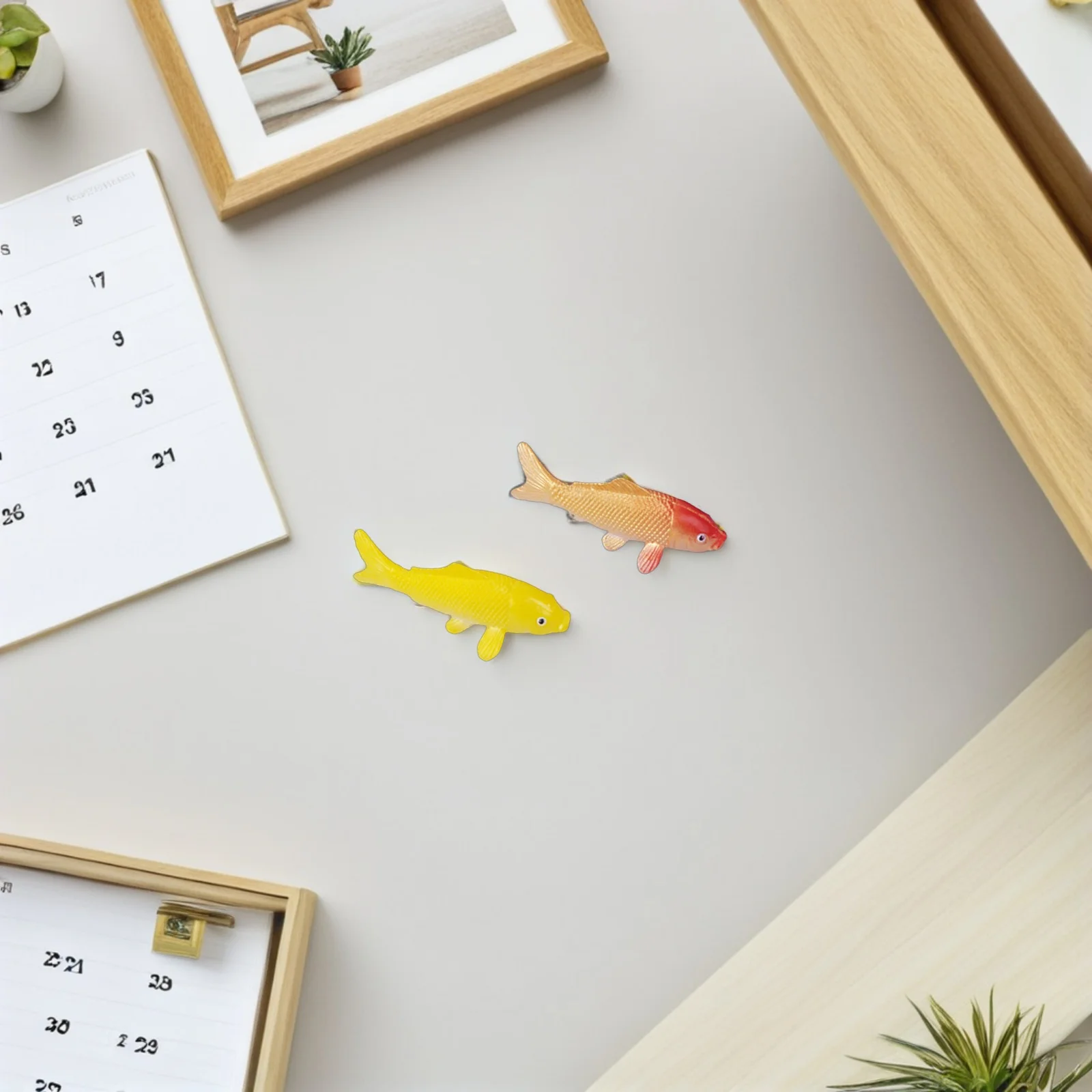 

8pcs Mini Koi Statues PVC Aquarium Ornaments Fish Tank Decorations Dollhouse Miniature Carps Lifelike Fish Sculptures Bonsai