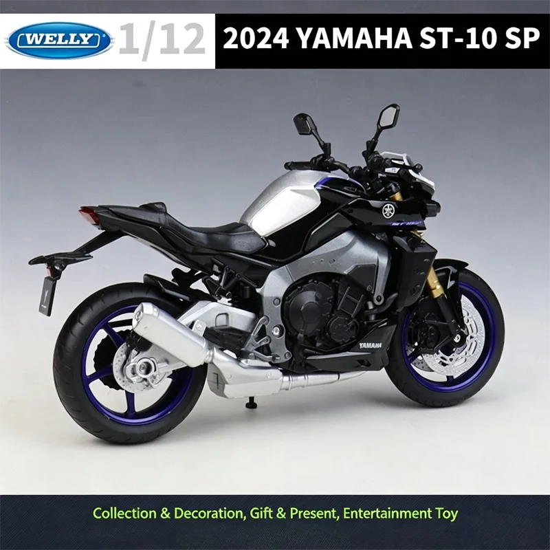 WELLY New Product 1:12 2024 YAMAHA MT-10 SP Simulation Alloy Motorcycle Model Scene Decoration Ornament Collection Toy Gift