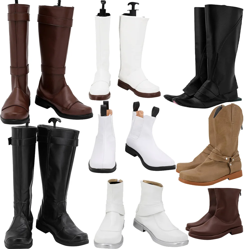 Bottes Courtes et sulfBlanches de Cosplay de Trooper, Chaussures de Combat de l'Espace, de Film, de oral alier, Noires, Costume de ixd'Anakin Qui, d'Halloween