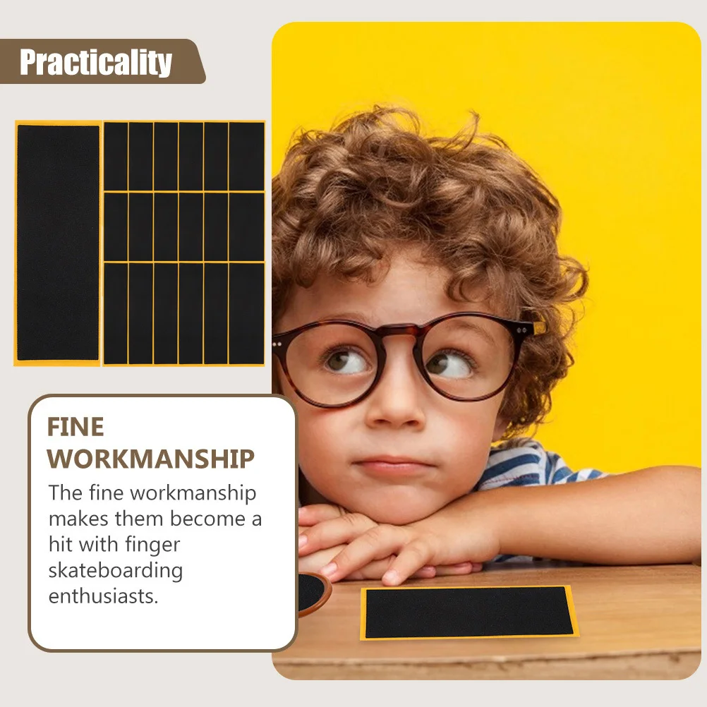 20 قطعة شريط لحام لوحة الأصابع المضادة للانزلاق رغوة لوح التزلج ملحق سهل لصق نونسليب التحكم المريح لوحة الاصبع عقبة #5