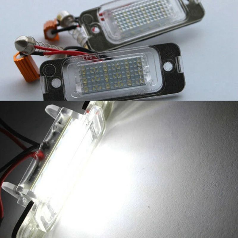 4X Car LED License Plate Light License Plate Light For Mercedes-Benz W163 W164 X164 ML GL