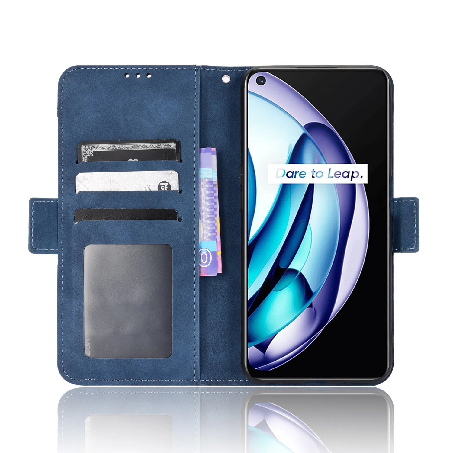 For Realme Q3s/Realme Q3T Case Cover Premium Wallet Leather Flip Multi-card slot Cover For OPPO K9S Phone Case image 3