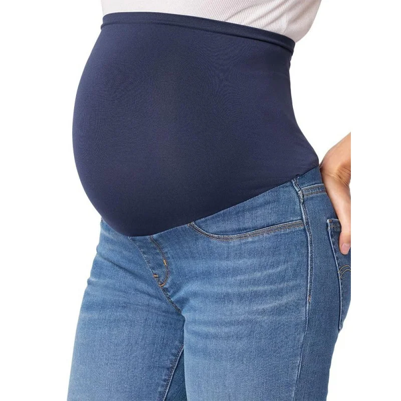 

Maternity Flare Jeans for Women Stretch Denim Over Bump Pregnancy Pants, Slim Fit Fashion Jeans for Spring