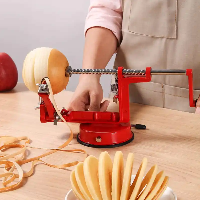 Apple Peeler 3 In 1 Hand-cranked Stainless Steel Fruit Peeler Slicing Machine Peeled Tool Kitchen Apple Slicer Corer Cutter 2024