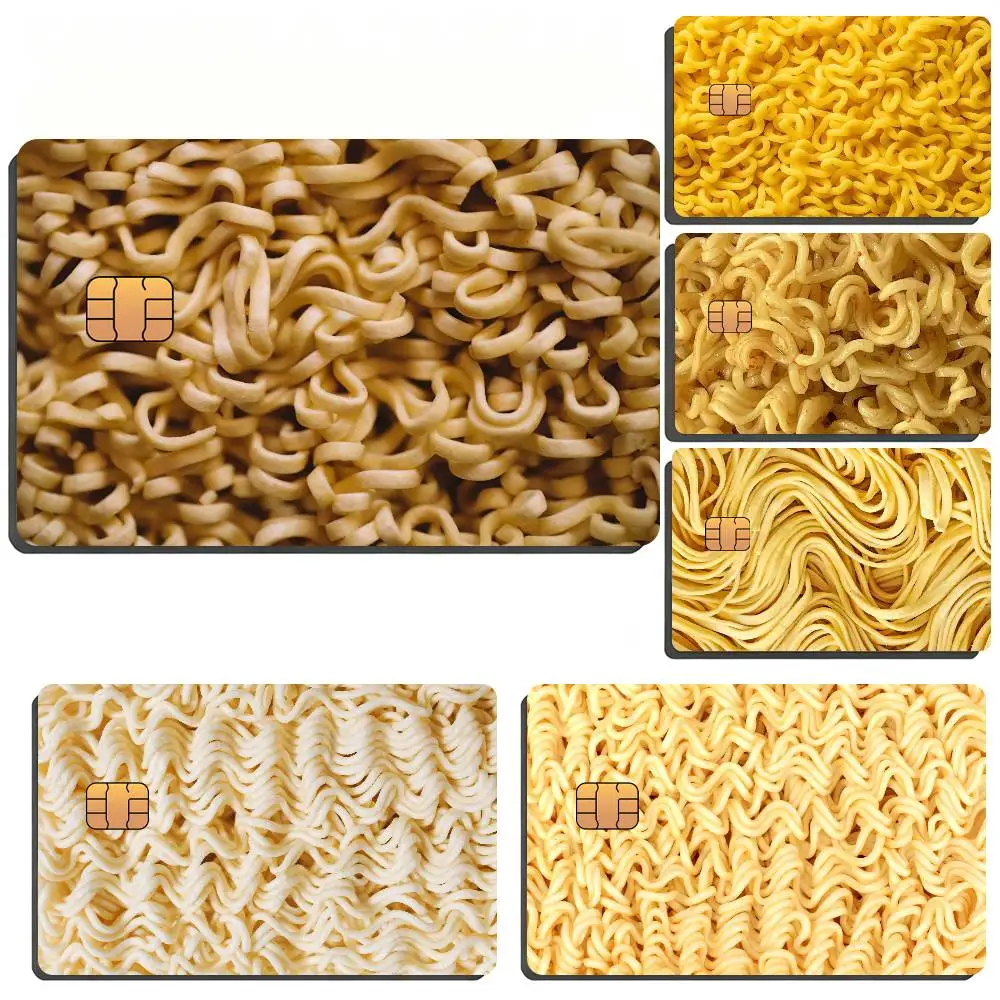 Instant Noodles Lamian Noodles Waterproof Skin Sticker Bank Bus Metro Access Card Protective Film Card Sticker Girl Gift