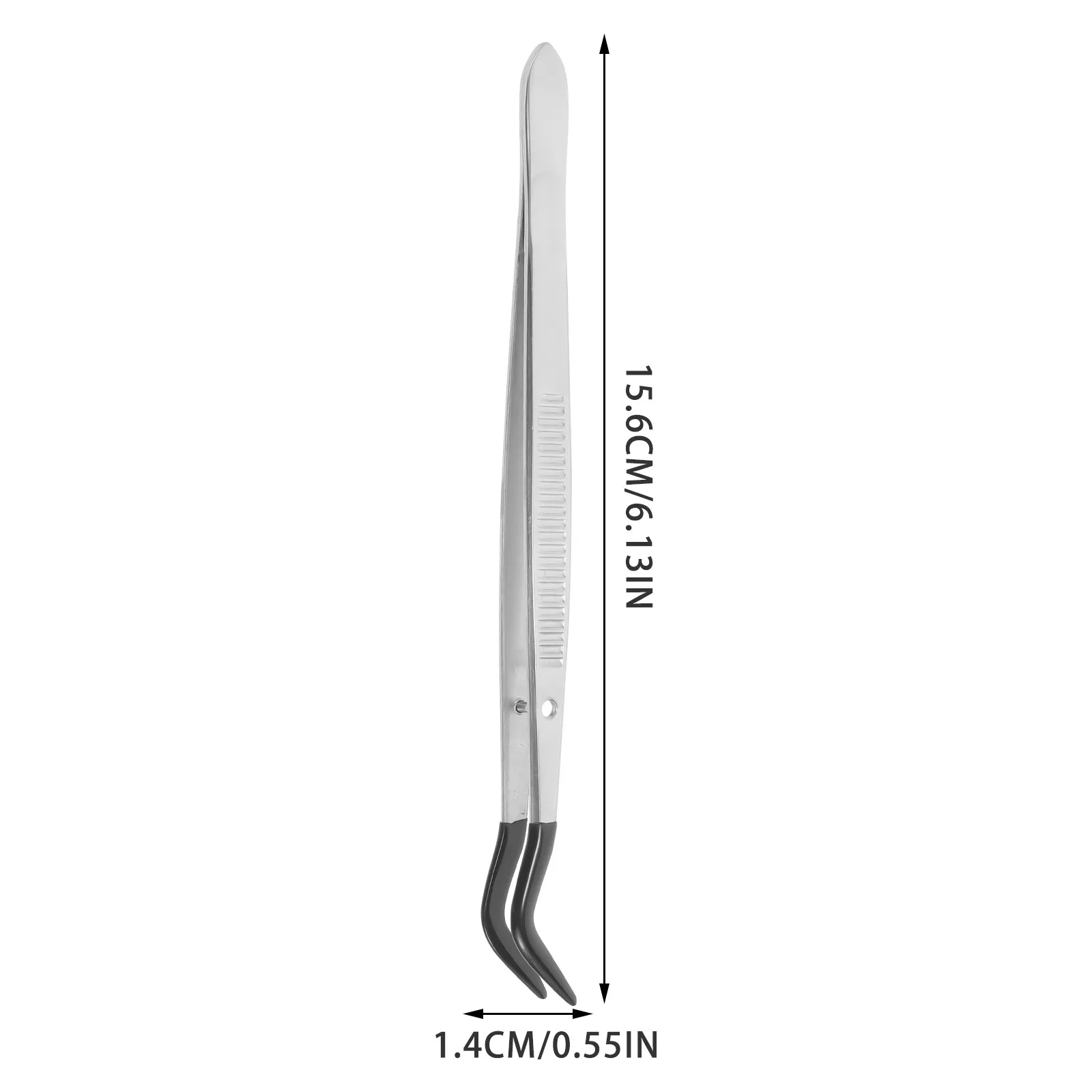 2pcs Precision Tweezers with Rubber Tips for Beading, Crafting, Electronics, Coin Collecting & Phone Repair