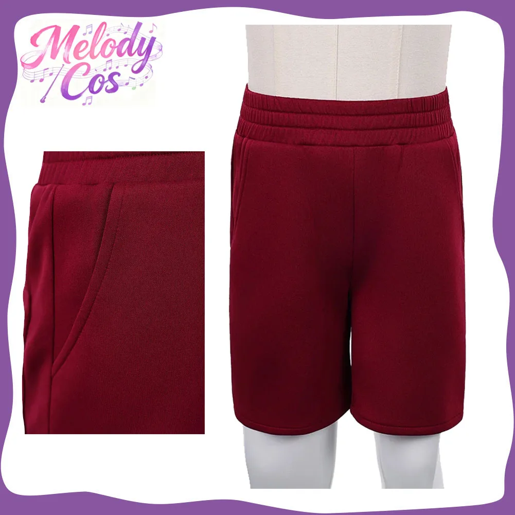 

Fantasia Chopper Cosplay Costume Movie Pirate Roleplay Disguise Red Shorts Kidss Pants for Halloween Carnival Party Dress Up