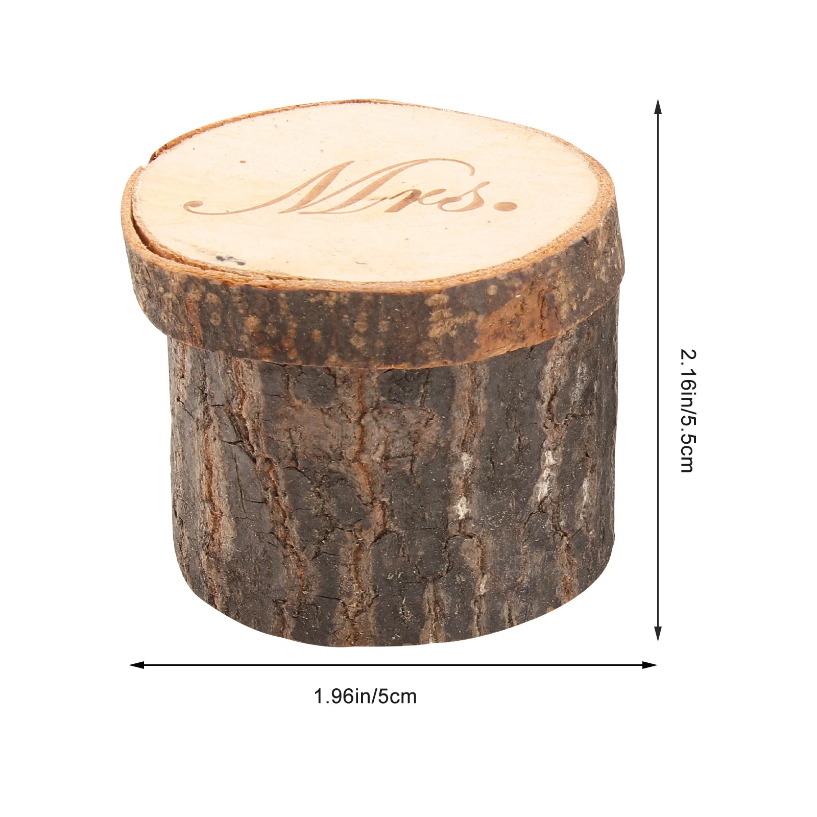 2Pcs Wooden Wedding Ring Box Rustic Vintage Chic Mr Mrs Printed Ring Pillow Bearer for Wedding Ceremony