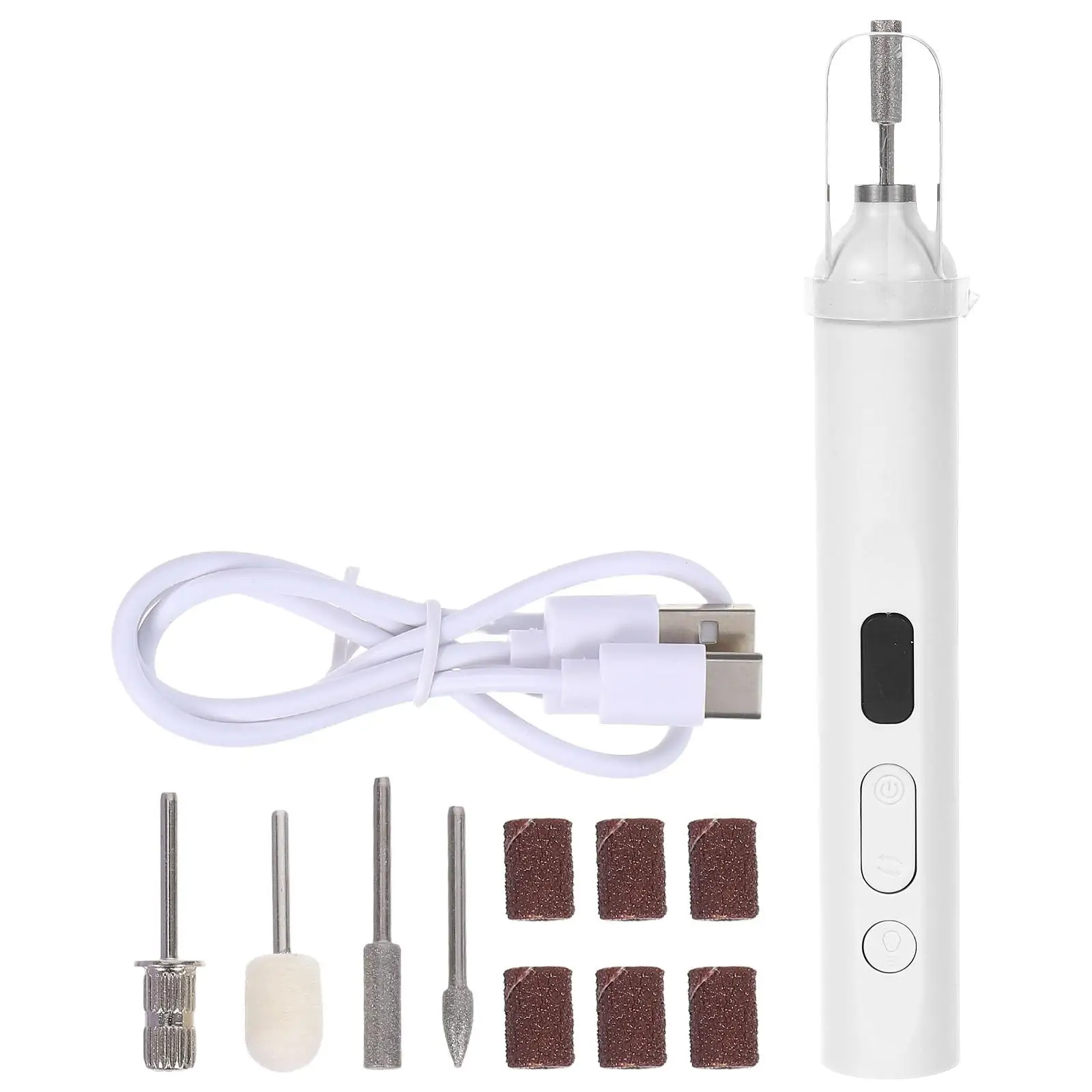 

Manicure Machine Nail Drill Foot Files Disc Replacement Remover Discs Dead Skin Bits Salon White