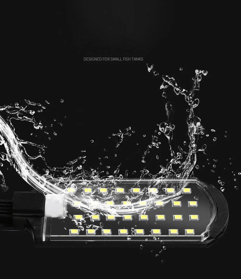 6MM Super Slim LED Aquarium Fish Tank Light Lighting Aquatic Plant Grow Light Waterproof Clip on Lamp 220V