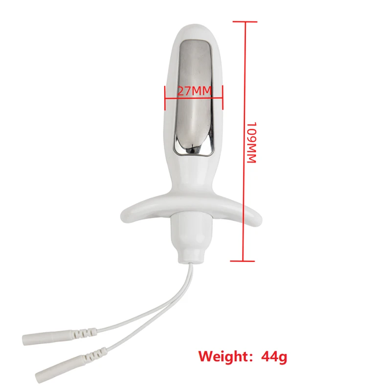 Electric Shock Estim Anal Beads Butt Plug Vaginal Electro Bi-polar Anal Plug Stimulator Medical Themed Massager Sex Toy