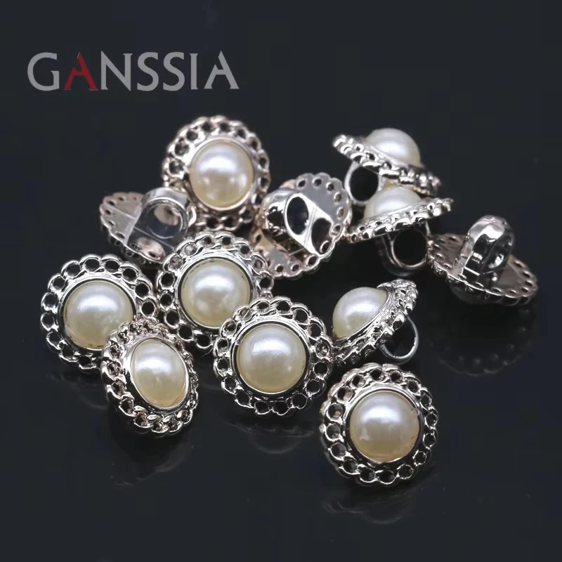 30pcs/lot Size:12.5mm (0.50 inch) Pearl White Shirt Buttons Resin Button Scrapbooking DIY Clothing accessories (ss-1018)