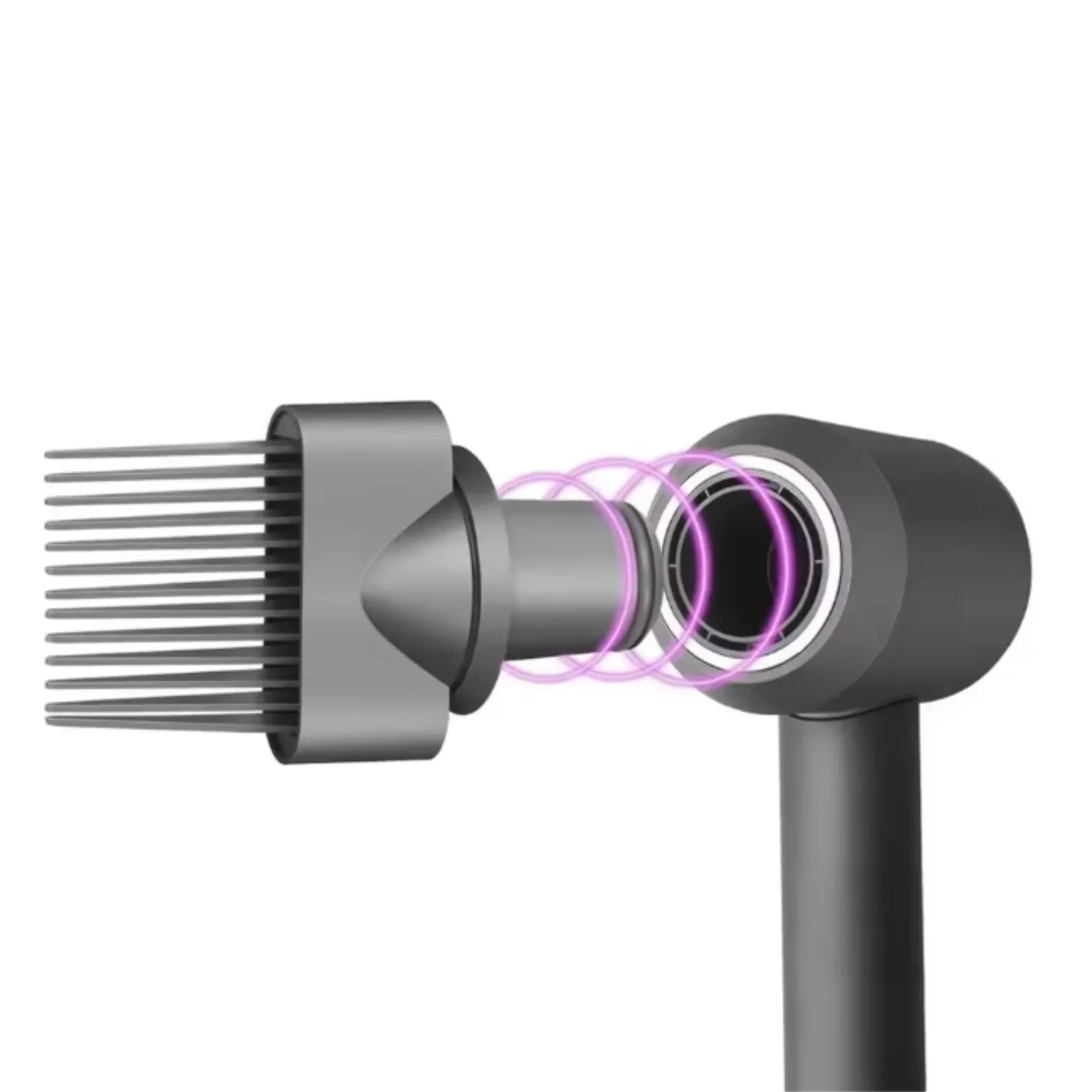 2 Pcs Magnetic Set: Upgraded Wide-Tooth Comb & Anti-Splash Nozzle for High-Speed Dryers HD01/02/03/04/08/15