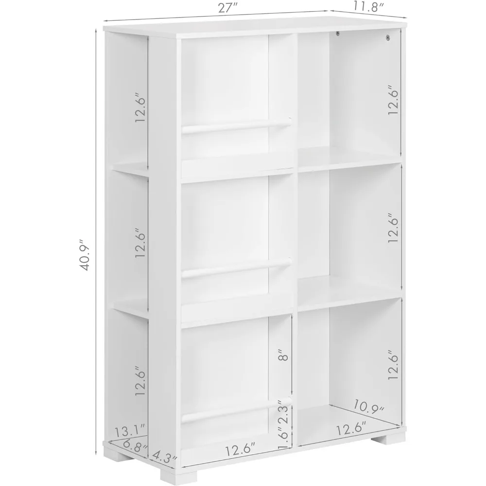 

Kids Bookshelf, Wooden Kids Bookcase with Storage Cubbies, Bookshelf Organizer for Kids, Display Stand Children Bookshelf