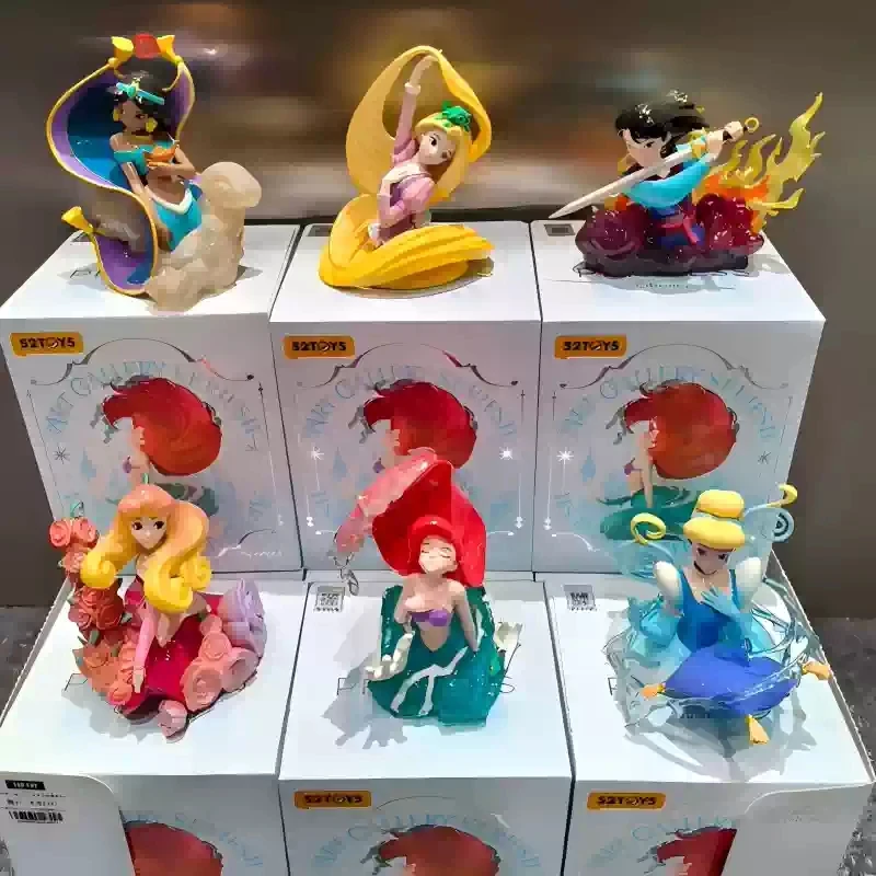 

52Toys Genuine Disney Princess Art Series Blind Box Gallery 2 Generation Kawaii Anime Box Figure Mystery Girl'S Birthday Gifts