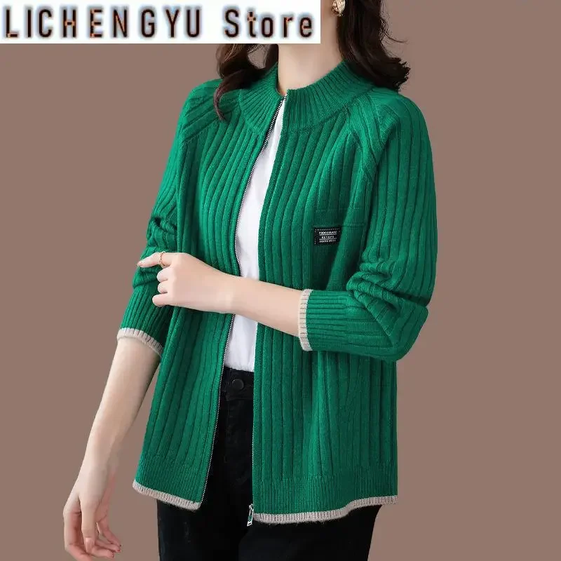 

Autumn Winter Cardigan Sweater Jacket Women New Fashion Casual Loose Zipper Knitted Sweater Female Outerwear Ladies Tops