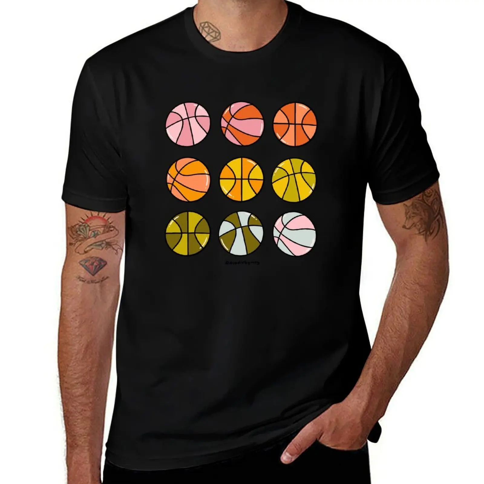 

Rainbow Basketball T-Shirt plus size clothes anime figures summer 2025 workout shirts for men