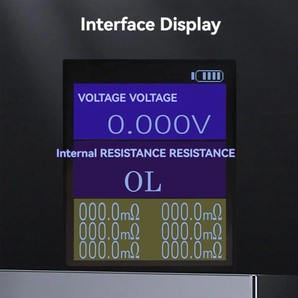 A64I TS4520 Voltage Resistance Tester 1.77 Inch TFT with Kelvin Clip Support Fine-Tuning HD Color Screen Display Tester