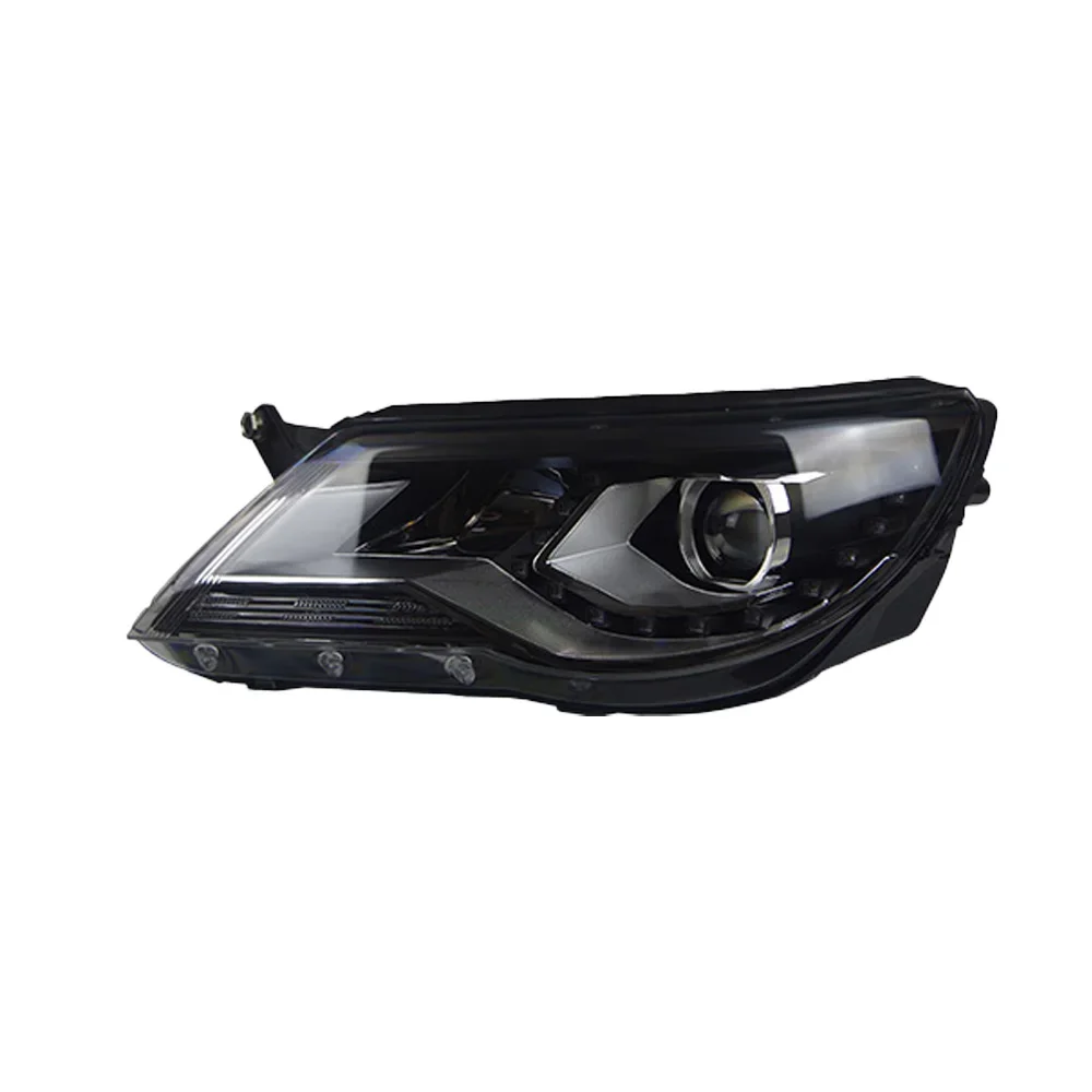 Tuning Auto Koplamp Voor Vw Tiguan 2010 Koplampen Led Drl Rijlichten Bi-Xenon Beam Mistlampen Angel Eyes Auto Levels