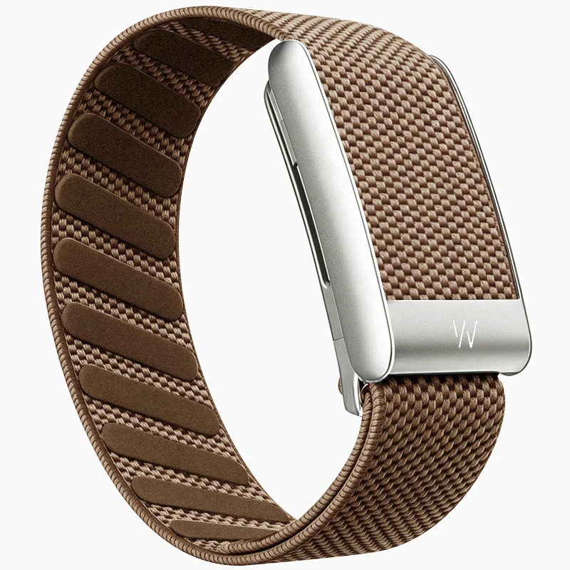 Schwarzes Silber-Gold Armband für Whoop 5.0 Mg Armband mit W-Logo Nylon Gewebtes Elastisches Whoop Sport-Ersatzarmband