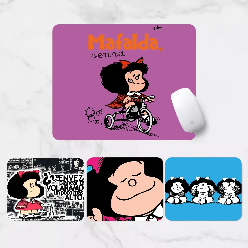 Mafalda Mousepad Computer Desk Mat Table Keyboard Pad Laptop Cushion Non-slip Deskpad