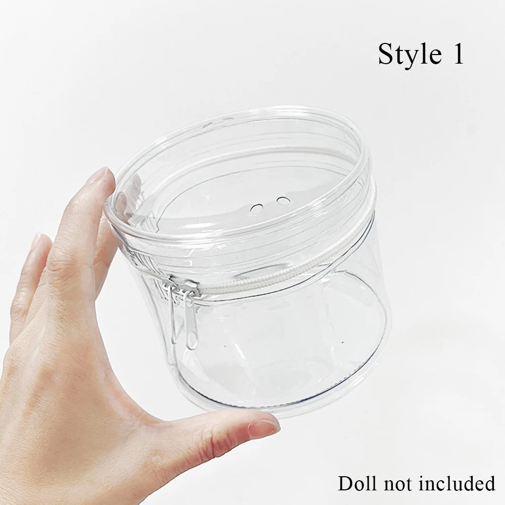 Creative Thicken Transparent Keychain For Doll Display Storage Bag Kawaii Girls Bag Pendant Protect Mystery Toy Storage Case