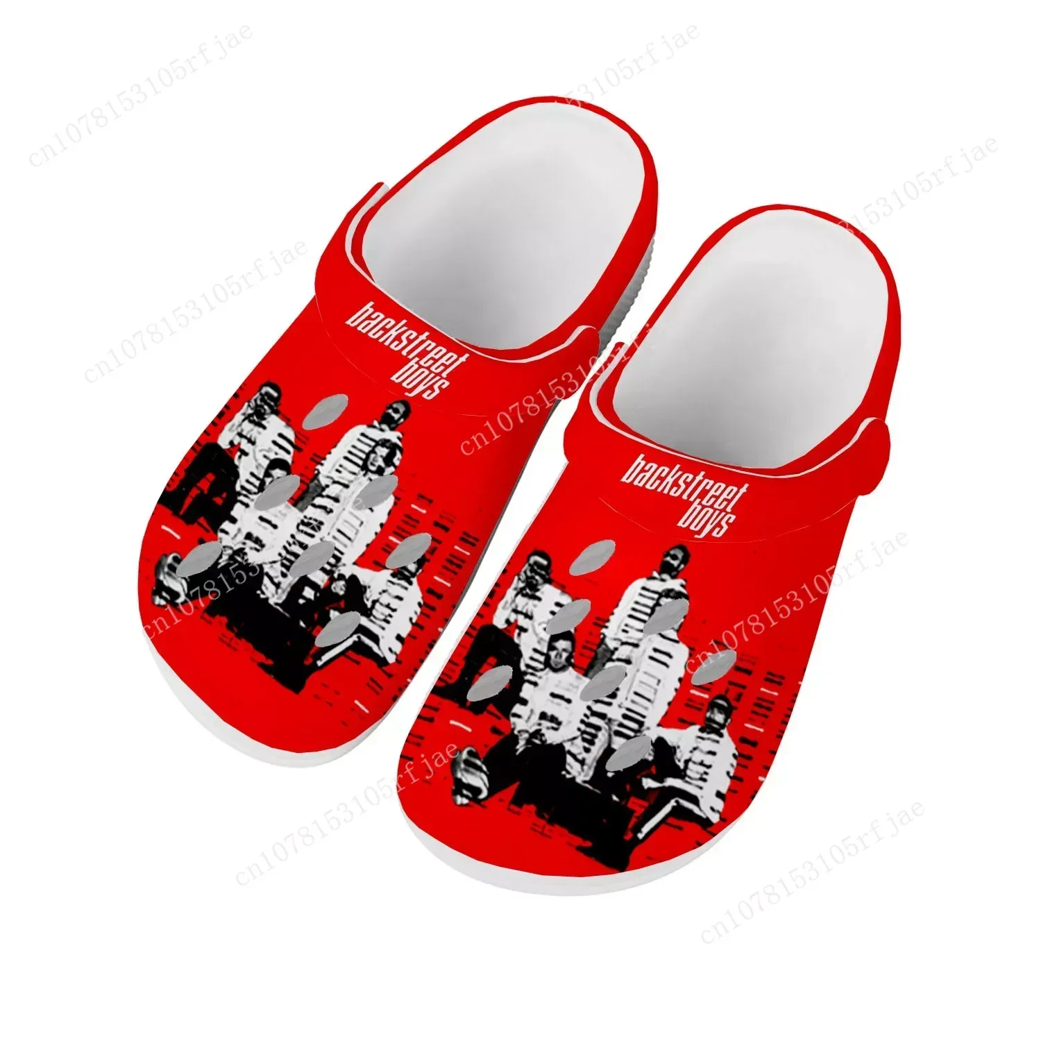 

Backstreet Boys Pop Band Bsb Home Clogs Custom Water Shoes Mens Womens Teenager Shoes Clog Breathable Beach Hole Slippers White