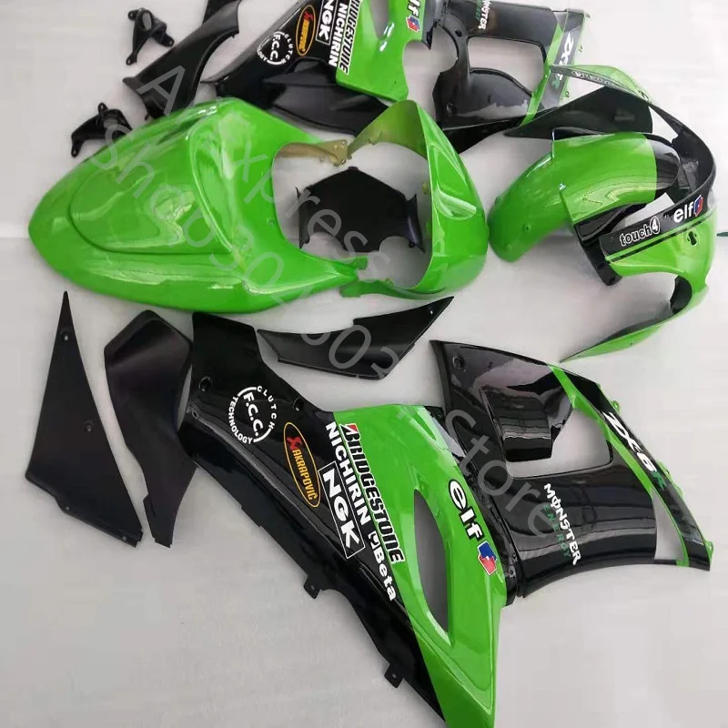 100%NEW Fairing For KAWASAKI green black NINJA ZX6R 05-06 ZX 6R 636 ZX-6R  green black 05 06 2005 2006 Fairing