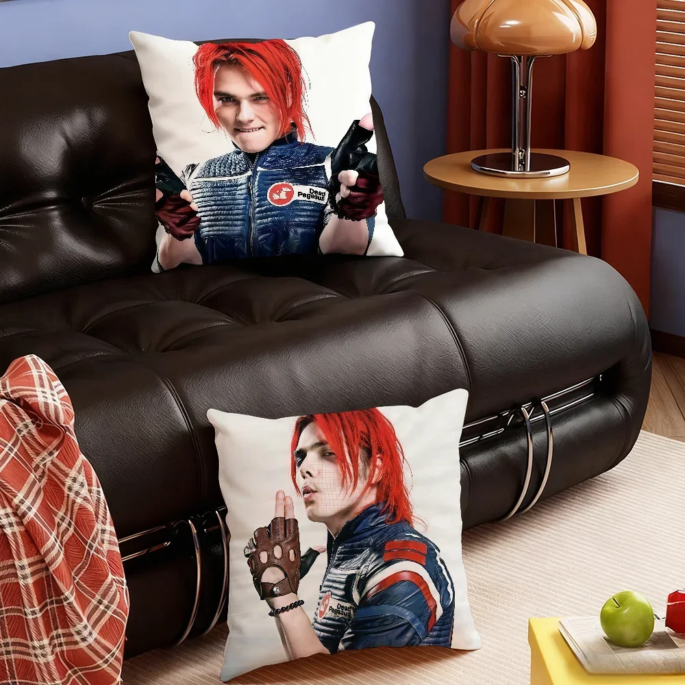 Singer G-Gerard Way-S cushion cover Soft Smooth Pillow Case Hidden Zipper Washable Decorative Couch Office Gift