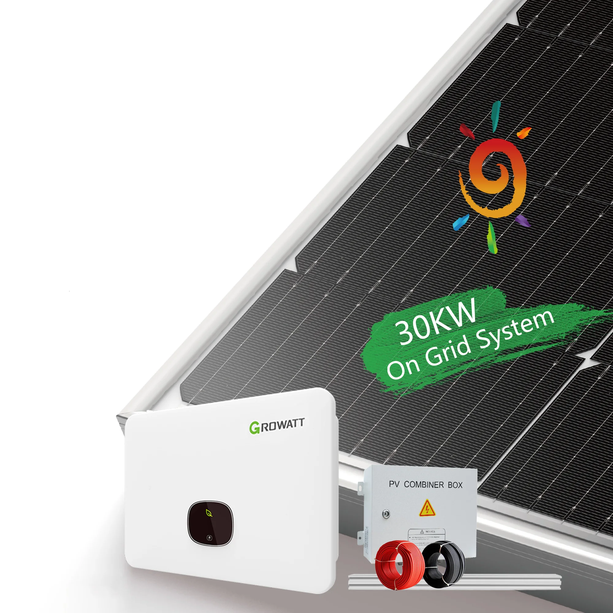 China Factory on Grid Solar System Best Price 5kw 10kw 20kw 30kw 40kw 50kw Solar System for Home Use