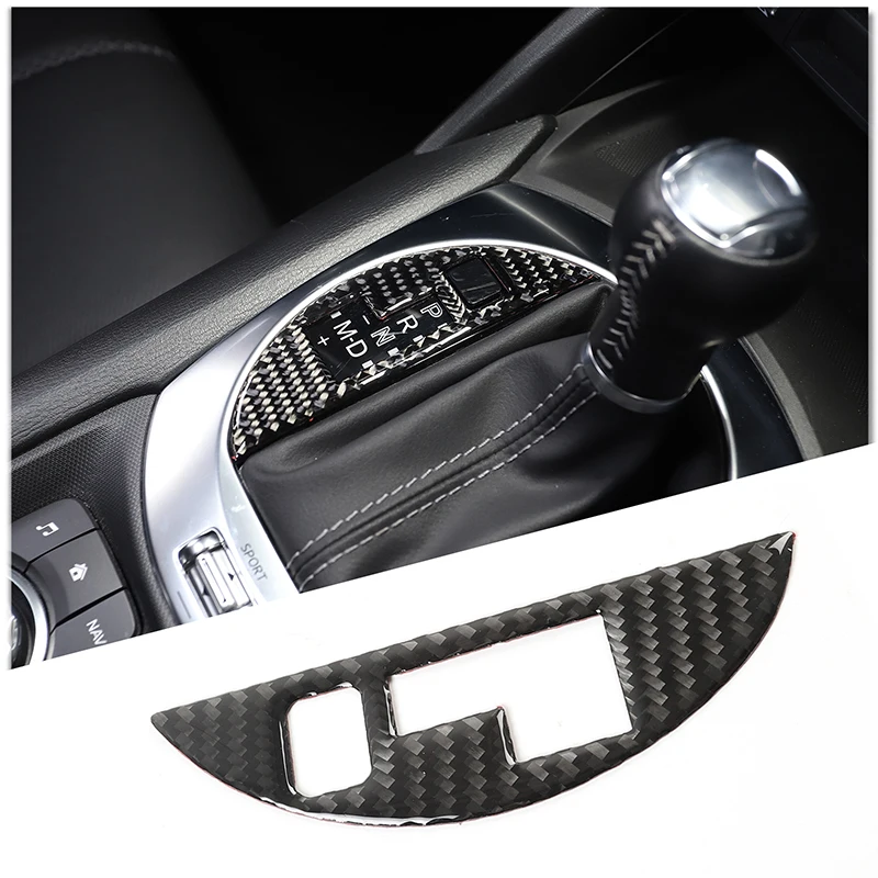 

1Pcs soft carbon fiber For Mazda MX-5 Fiat 124 Abarth 124 2016+ car center control gear indicator frame sticker Car accessories