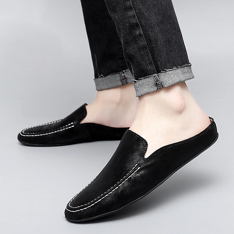 أحذية بدون كعب جلدية للرجال ، أحذية مكتب رسمية ، حفل زفاف ، أحذية رسمية ، أحذية رياضية ، أحذية قيادة كسول #6