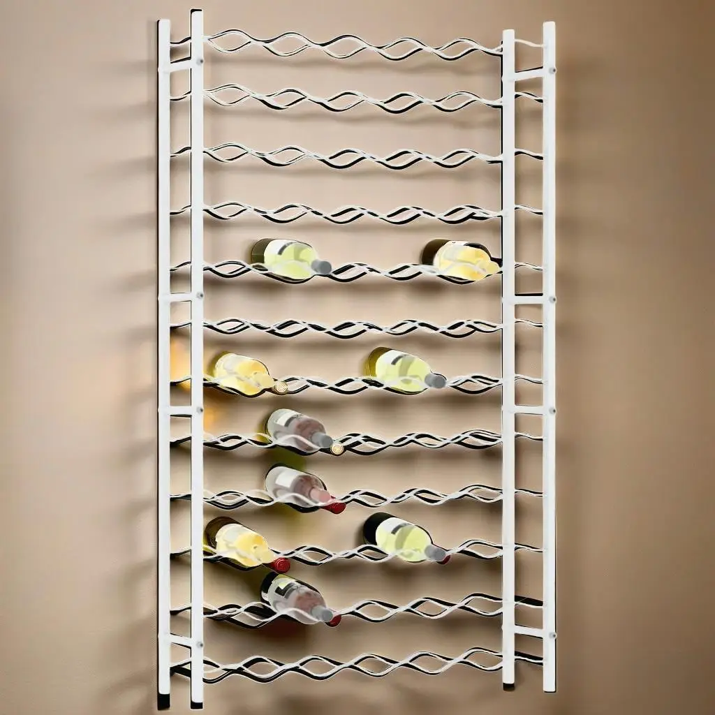 for 72 Bottle White Metal Wine Rack - Stylish Storage Solution for Wine Lovers