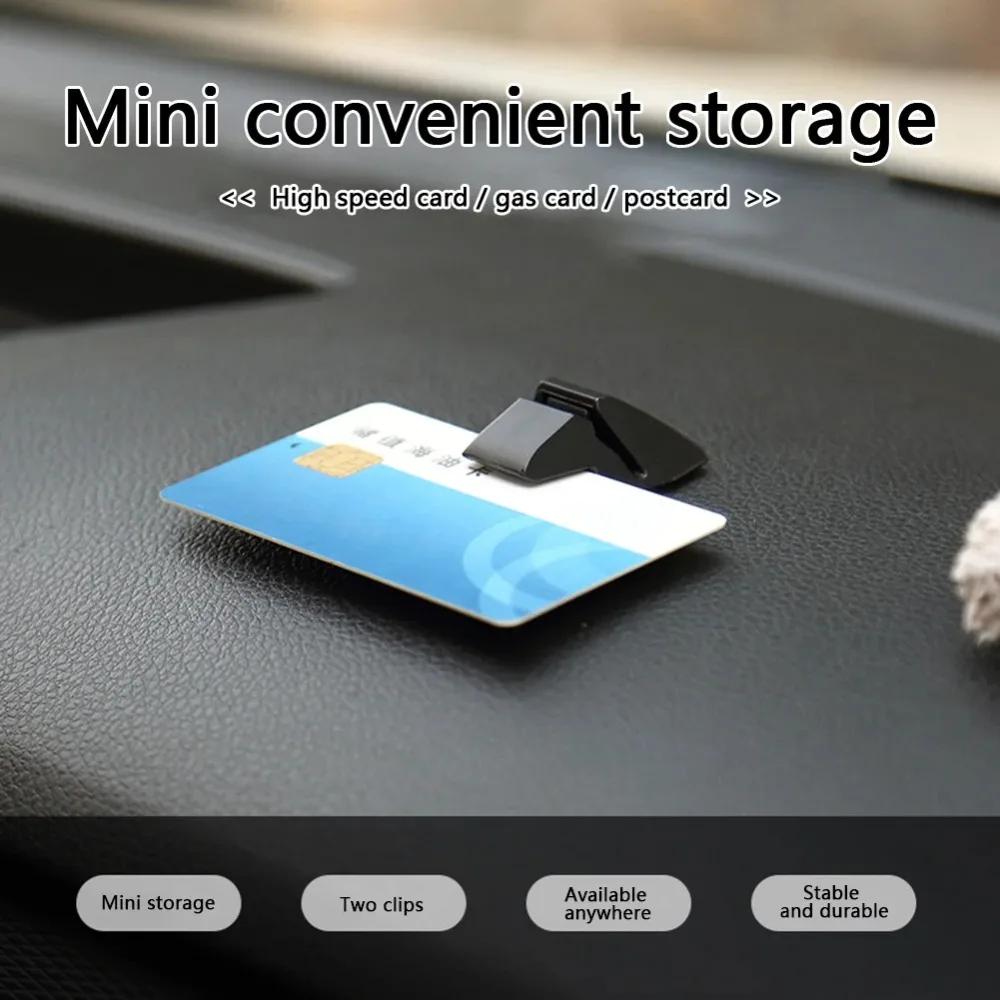 Multifunctional Car Card Clamp Parking Card Fixed Holder Clip Auto Accessories Temporary Parking Card Ticket Holder Car Interior