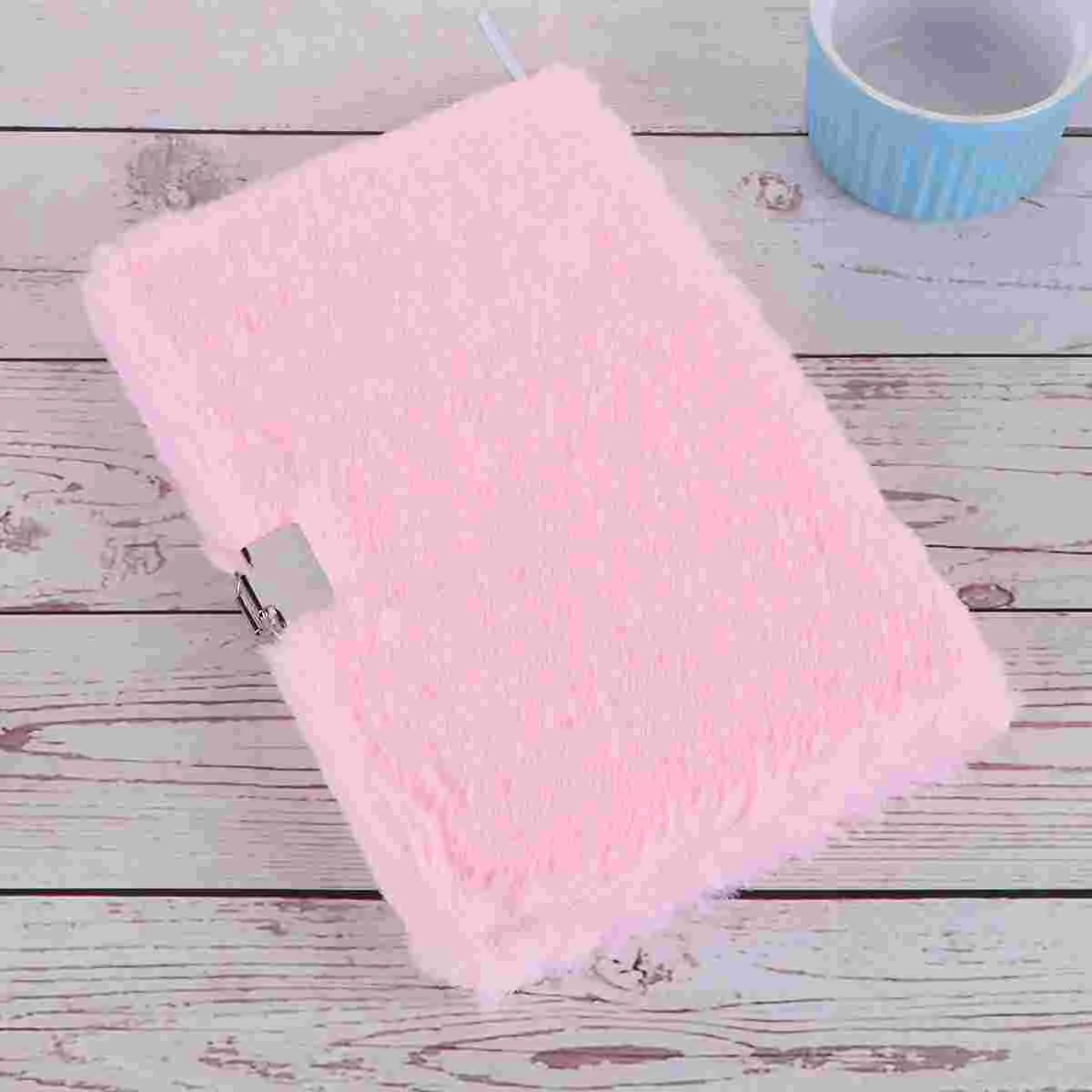 Note Pads Notebooks Student Girls Plush Journal Cute 21X14cm Pink Child