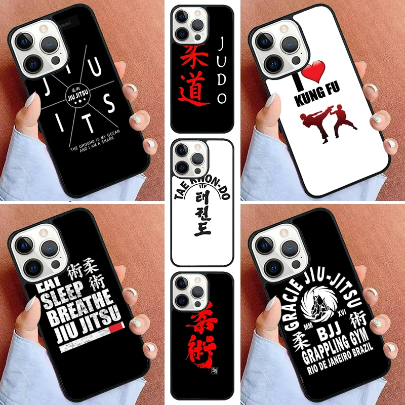 Kung Fu Karate Taekwondo JIU JITSU judo Phone Case For iPhone 16 15 14 Pro Max 11 13 12 Mini Max SE 2020 6S 7 8 Plus Cover