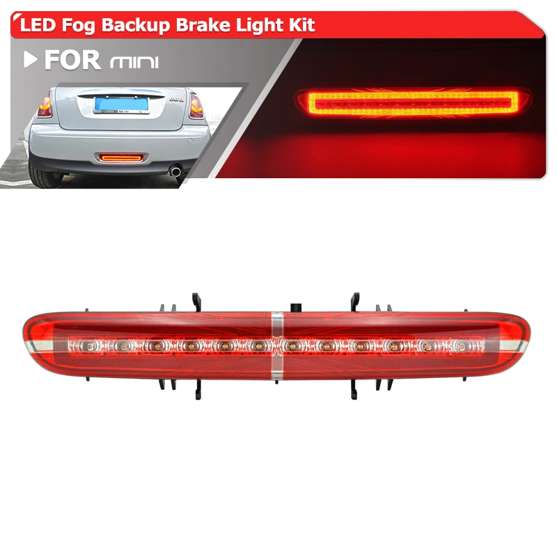 

Mini Rear Bumper 3-in-1 LED Backup Reverse, Brake, Running Fog Light Kit For Mini Cooper R56 LCI R57 LCI R58 R59 E4 Approved