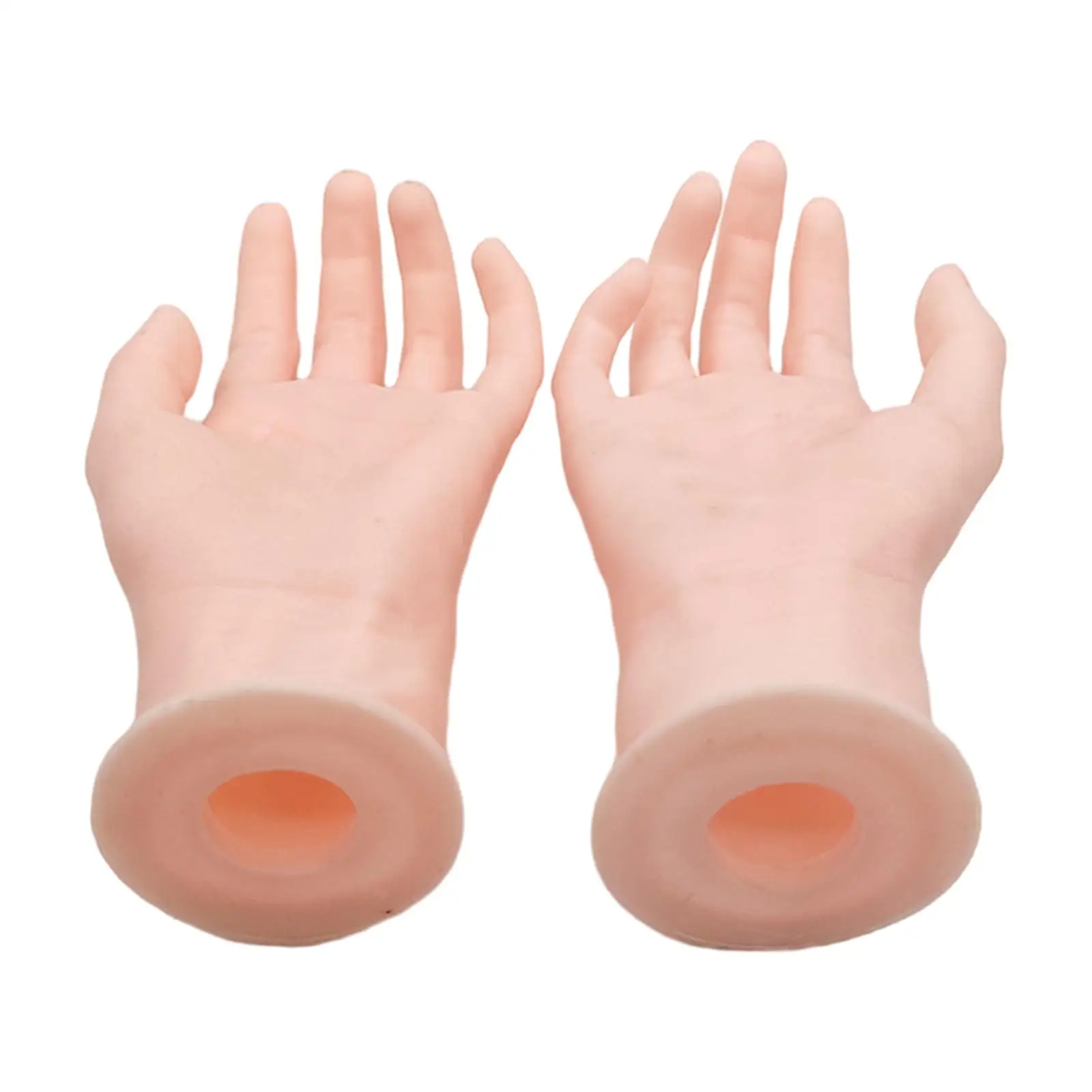 Female Silicone Hand Mannequin Model Nail Art Training Bangle Manicure Jewelry Hand Display Holder Practice Model Photo Props