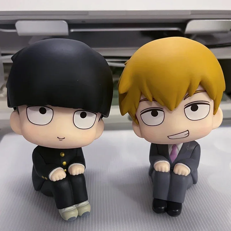 10cm Anime Lookup Mob Psycho 100 Figurine Kageyama Shigeo Doll Reigen Arataka Cute Action Figures Pvc Model Collection Toy Gifts