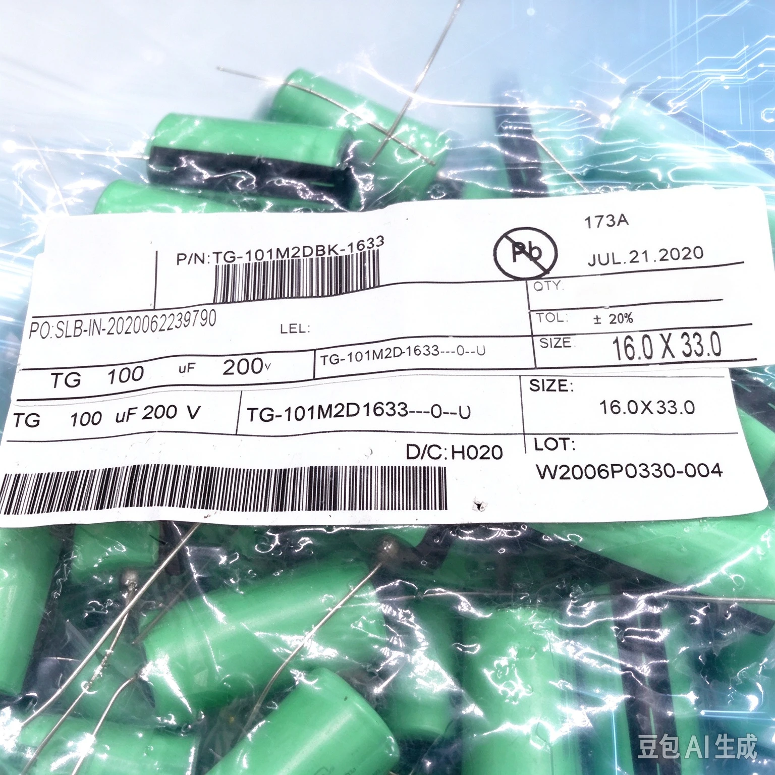 Axial Lelon TG 100uf 200v Through Hole Audio Tube Amp Electrolytic Capacitor for Lelon   50pcs